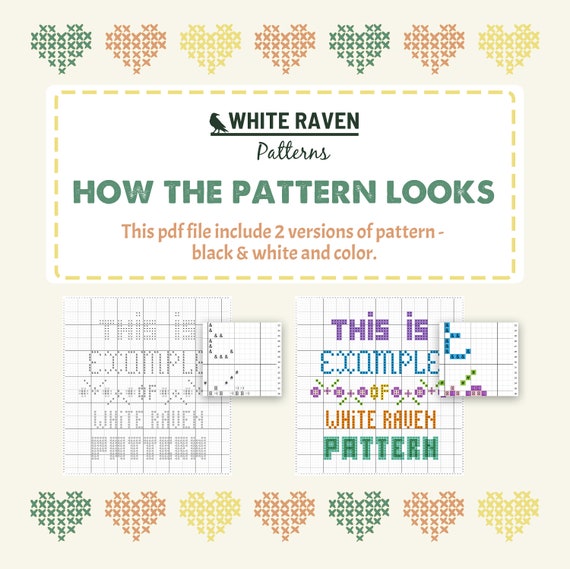 Counted Cross Stitch Pattern , Border Pattern , Easy Chart