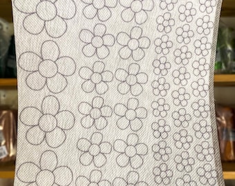 Stick And Stitch Daisies 1, Stick Stitch Floral Designs HandEmbroidery Stick and Stitch DIY Baby Sweaters Embroidery, Sweater Stick Stitch