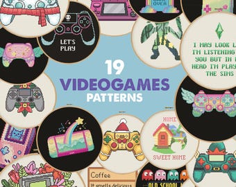 19 Videogames Cross Stitch Patterns