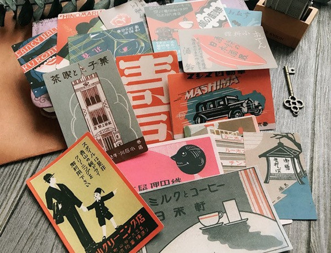 Retro Sticker Japan 16pcs Vintage Japanese Poster Sticker Kit A,ephemera Sticker Pack,junk ...