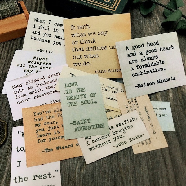 17Pcs Vintage Life Motto Sticker,Ephemera Stickers Pack,Decorative For Journal