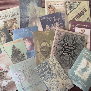 21 autocollants vintage de couverture de livre ancien, paquet d'autocollants pour scrapbooking, autocollant en papier de fond, décoration pour journal