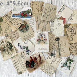 24 autocollants manuscrits de style carte postale, lettre autocollante manuscrite, autocollant éphémère, décoration, travaux manuels, fournitures de journal, autocollant en papier