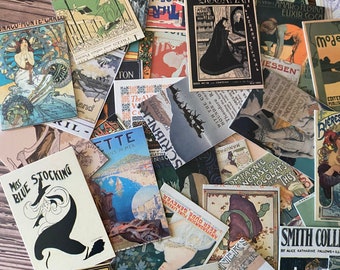 50Pcs Vintage Mini Card,Victoria Mini Card,Craft Supplies,Planner Supplies,Ephemera,Scrapbook, Junk Journal,Small Printed Card