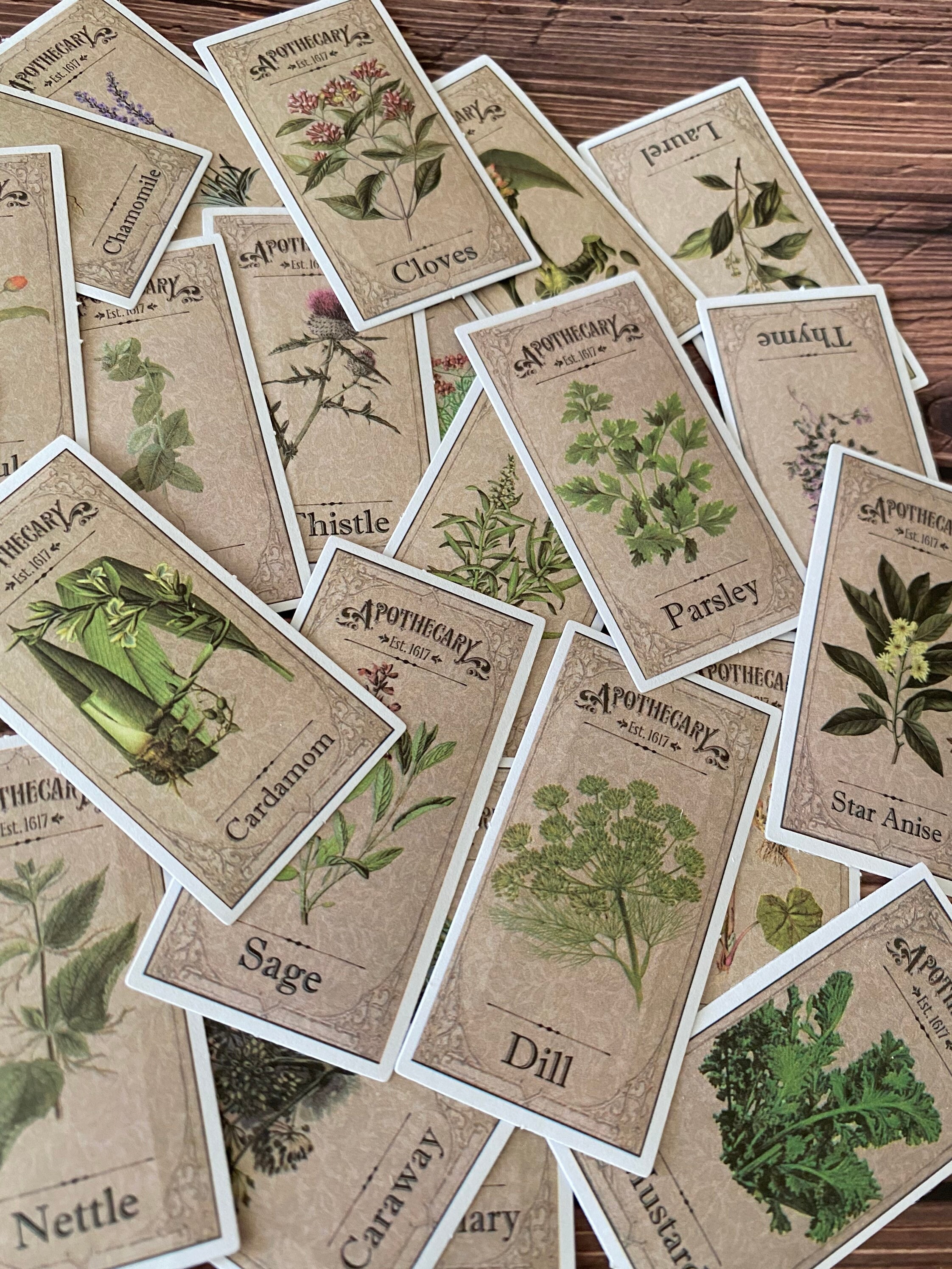 Pressed Flower Washi Stickers 60 pcs, Dried Floral Botanical