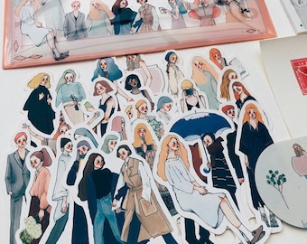La Dolce Vita Girl Stickers: Ephemera Scrapbooking Kit (31 Pcs)