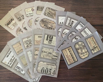 40 Sheets Vintage Label Paper Collage Paper Journaling Ephemera Scrapbook Decorative For Journal Stationery