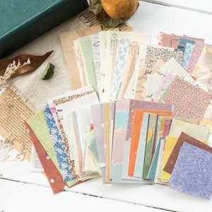 60Pcs vintage Mini Scrap Paper, Papier décoratif, Papier éphémère vintage, Papier de fond, Fournitures de journal