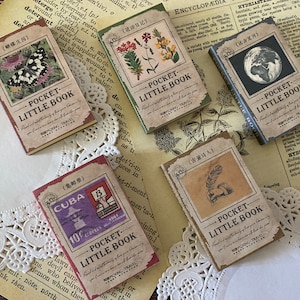50 feuilles de mini-livre vintage, papier de scrapbooking, papier éphémère, papier léger, papier kraft décoratif pour journal, imprimé recto-verso