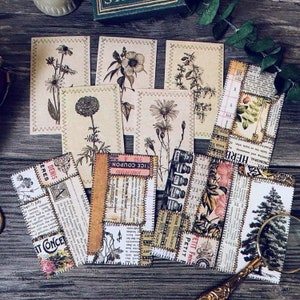 10Pcs vintage Plantes Cards,Flower and Plants Series,Garden,Floral,Botanical,Junk Journal