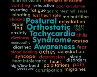 POTS Syndrome Symptoms Shirt, Dysautonomia Awareness Tee