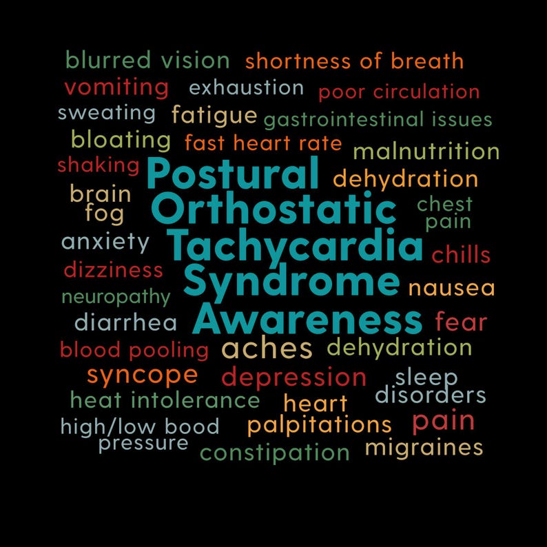 POTS Psychorsyndrom Probleme Shirt, Dysautonomia Awareness Tee Bild 1