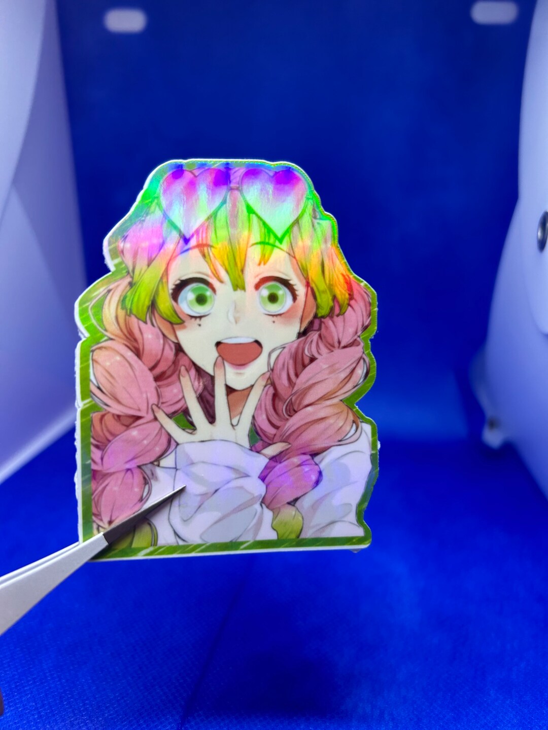 Demon Slayer Holographic Sticker Mitsuri Laptop Sticker - Etsy
