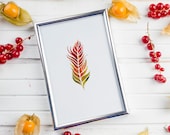 watercolor feather art poster wall art home decor print