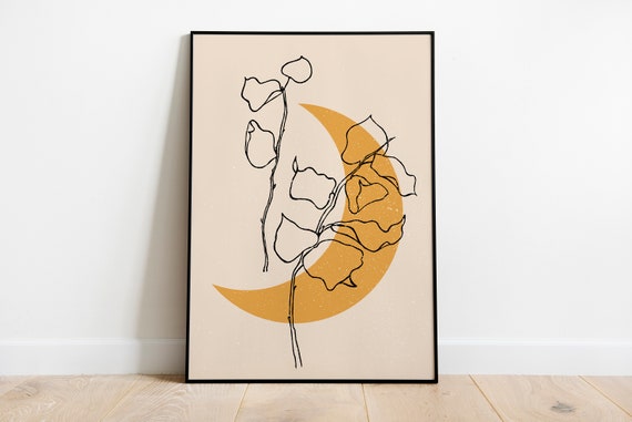 Mitte Jahrhundert moderne Schlafzimmer Wandkunst / | Etsy