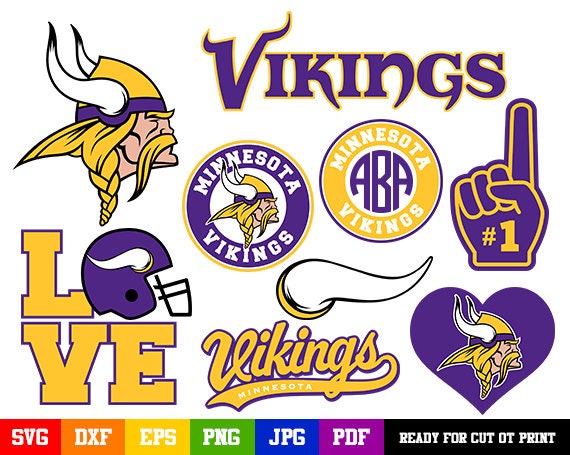 Minnesota Vikings SVG Files Minnesota Vikings NFL Printable | Etsy