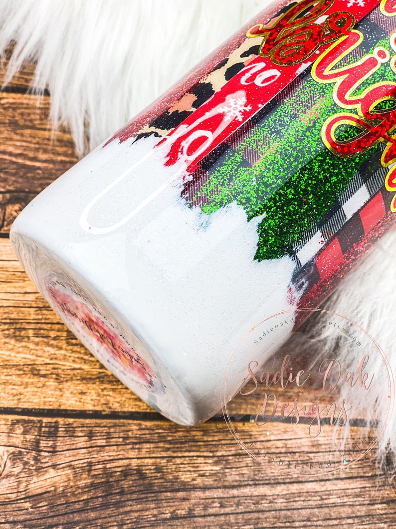 Download Christmas glitter tumbler brush stroke inspired cup red ...