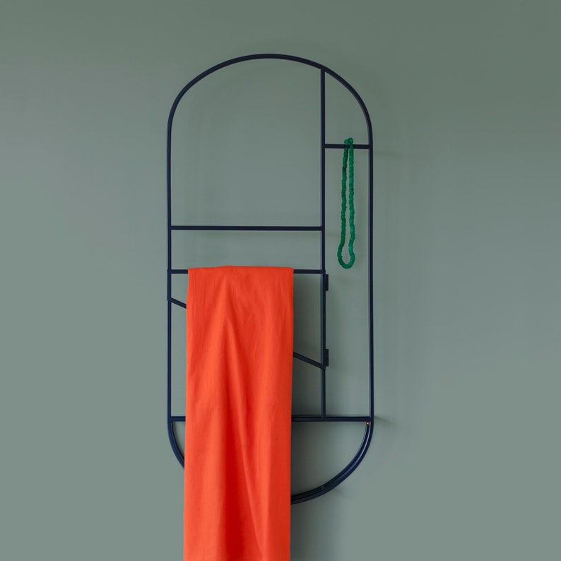 Valet Stand / Clothes Horse / Towel Holder Grey black With Etsy