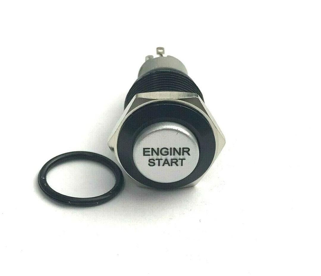 Universal 12V Momentary Engine Starter Push Button Switch For Car Van Dash Mount - Durable UK-Made