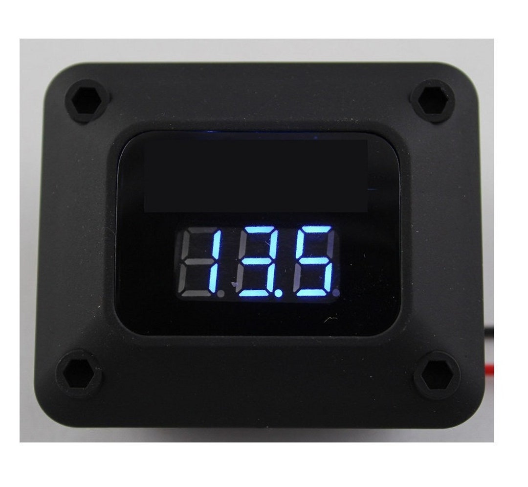 Voltmètre numérique rectangulaire noir à 3 chiffres rouge/bleu LED 12v,  pour voiture, Marine, RV, Audio SUV -  France