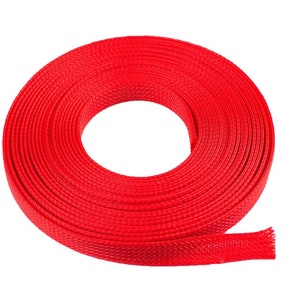 100 FT All Sizes & Colors Expandable Cable Sleeving Braided Tubing LOT image 8