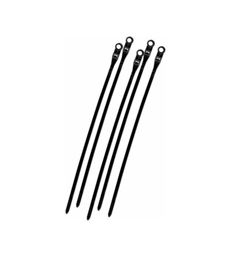 100 Pack 8 Inch Black Zip Ties With Mounting Screw Nail Hole Nylon ...