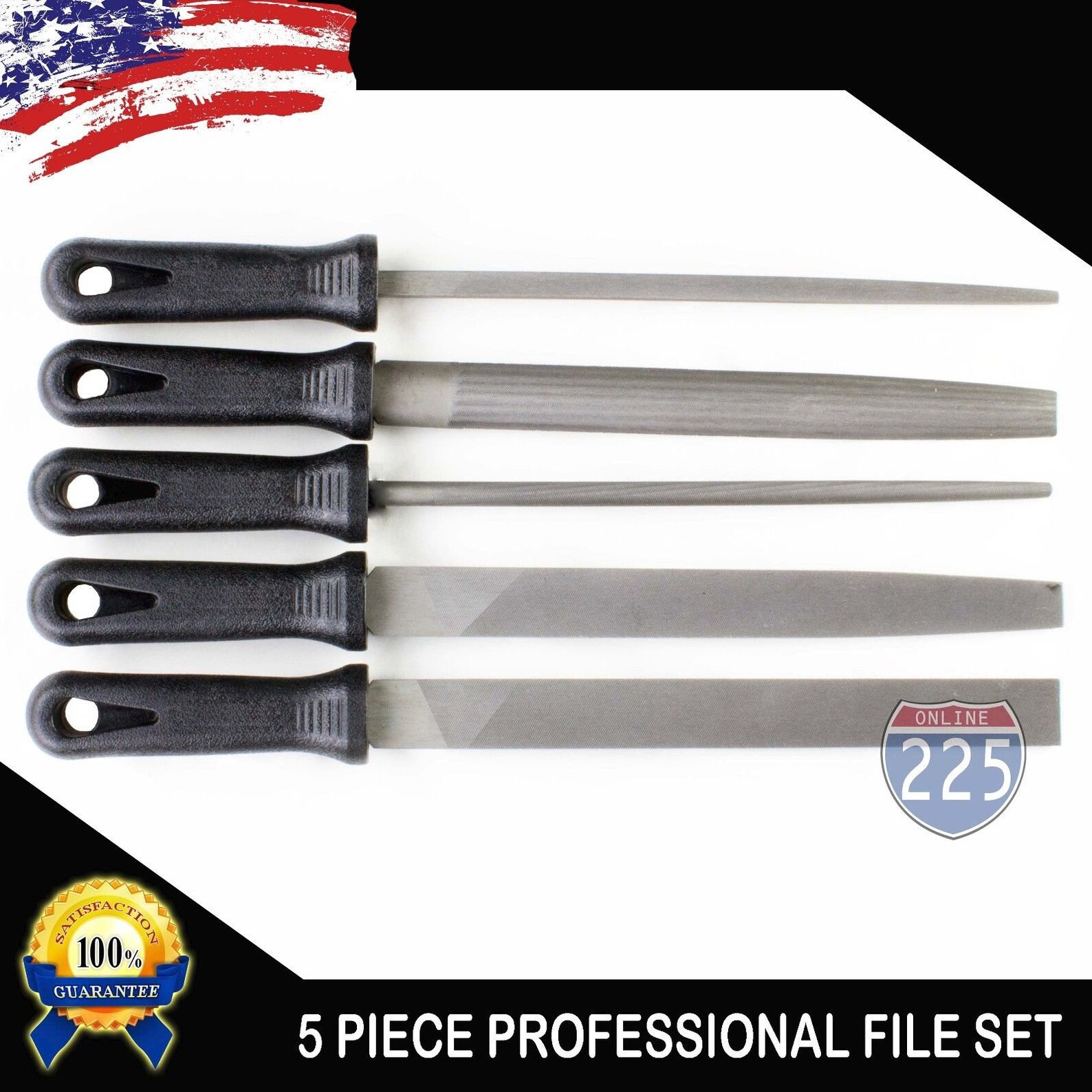 5 Piece 10 Bastard Cut File Set Round /square /flat Etsy