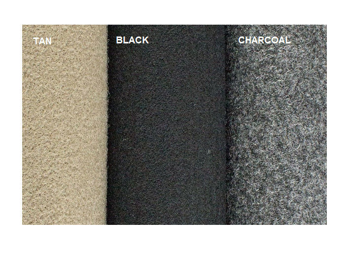 Black/charcoal/tan Unbacked Automotive Trunk Liner Carpet 40 Wide by