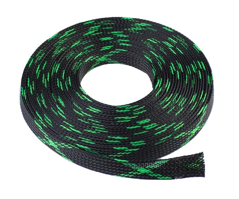 100 FT All Sizes & Colors Expandable Cable Sleeving Braided Tubing LOT image 5