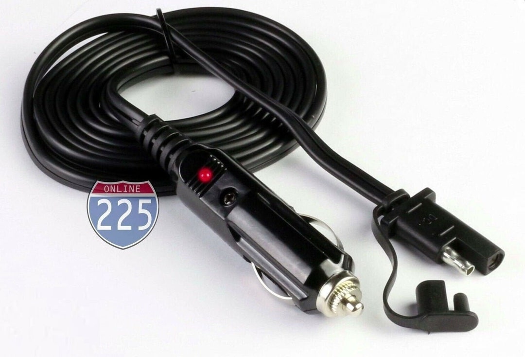 12V Batterie Stecker Auto Zigarettenanzünder Adapter 3 ft. Ladegerät mit  roter LED - .de