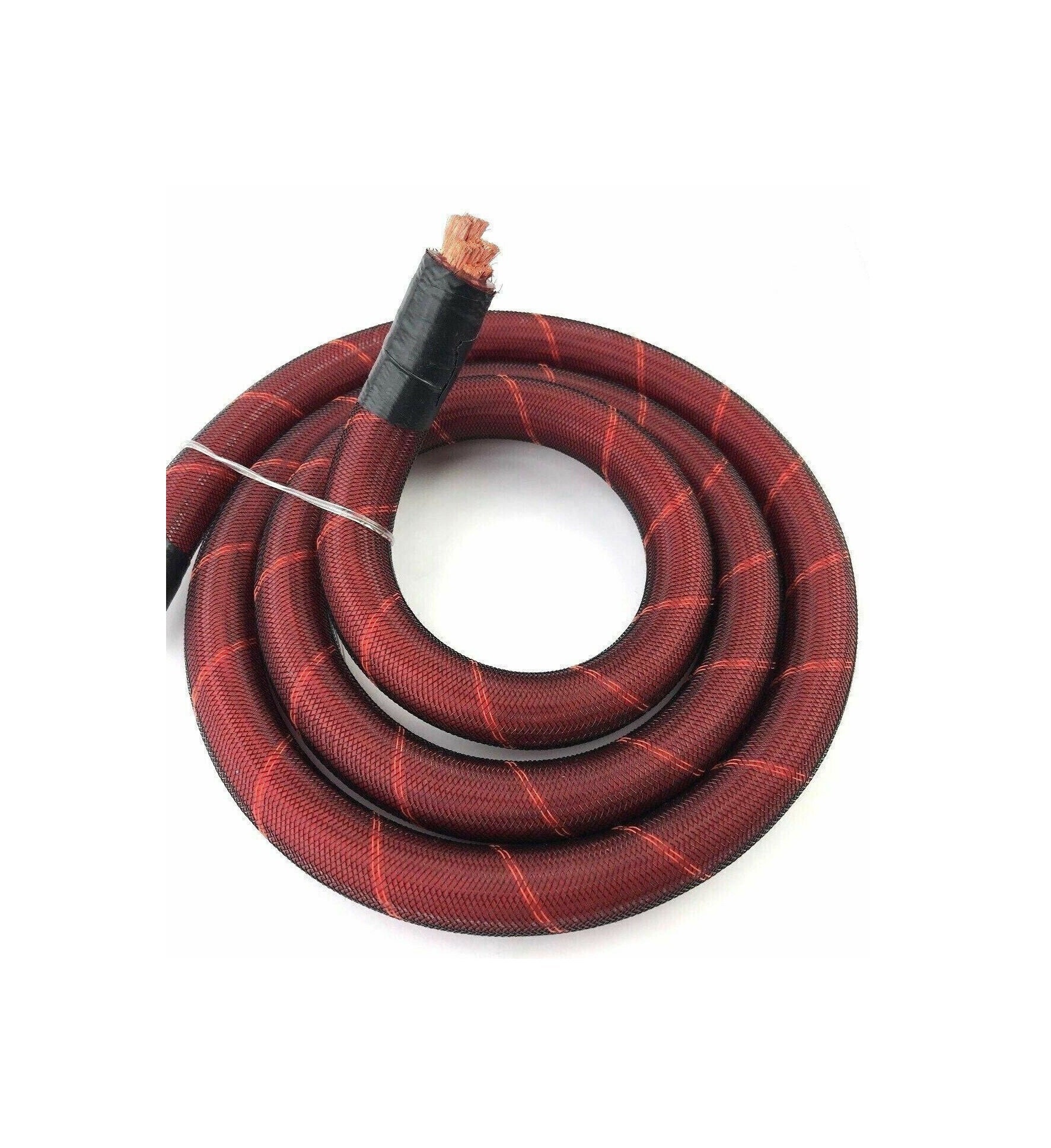 4 Gauge Black or Red Snakeskin Power OFC Copper Marine Stranded Wire with 4  AWG Terminal