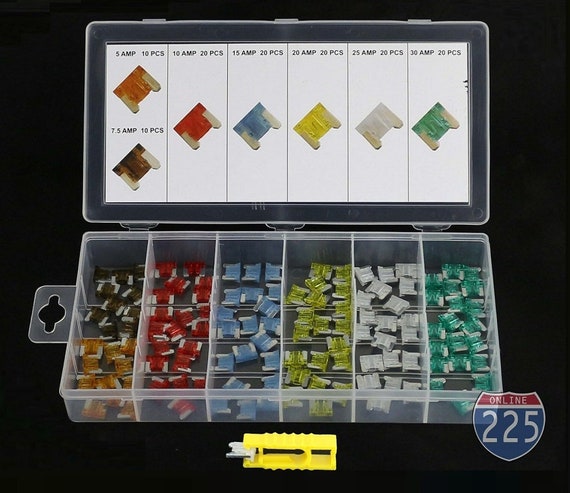 120PCS Low profile Mini Car Fuse Assortment Auto Car Motorcycle SUV FUSES Kit US