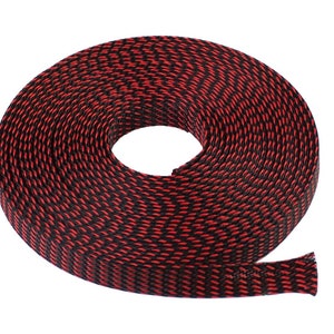 100 FT All Sizes & Colors Expandable Cable Sleeving Braided Tubing LOT image 3