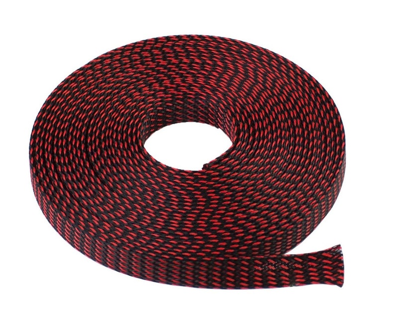 100 FT All Sizes & Colors Expandable Cable Sleeving Braided Tubing LOT image 3