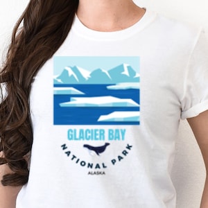 Glacier Bay National Park, national park shirt, graphic T-shirt, camping shirt, hiking shirt, travel shirt, Alaska shirt