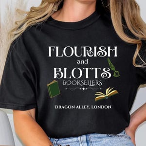 Flourish and Blotts Shirt Wizard Shirt Vacation Shirts Family Matching Magic School Shirt Wizard School Shirt Potterhead Gift Wizard Movie