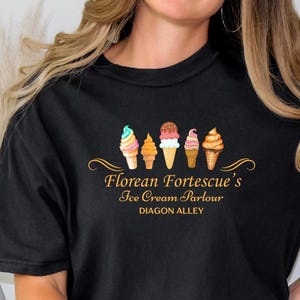 Florean Fortescue's Ice creamHarry Potter inspired short sleeve shirt, t-shirt, graphic tee, shirt, t shirt, disney shirt, funny shirt