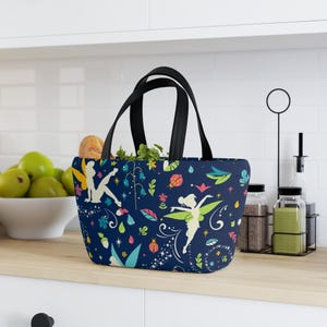 Tinkerbelle lunch tote, Disney inspired lunch bag, reusable lunch bag, eco-friendly lunch tote, insulated lunch tote