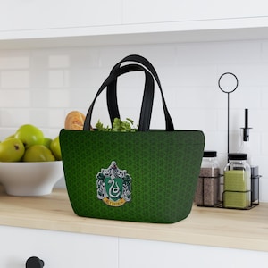 Harry Potter Slytherin Haus Lunchbag, Snack-Tasche, Thermotasche, wiederverwendbare Lunchbag, umweltfreundliche Lunchbag, Lunchbag für Arbeit