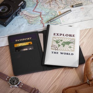 Explore the world passport cover,  personalized passport cover, RFID passport, cute passport cover, passport holder, passport wallet