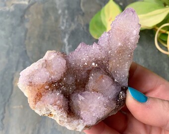 Amas de quartz spirituel, magnifique améthyste lavande et citrine
