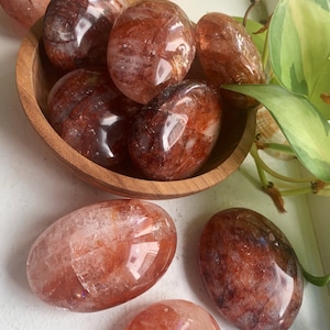 Red Hematoid Quartz Palm Stone - Fire Quartz