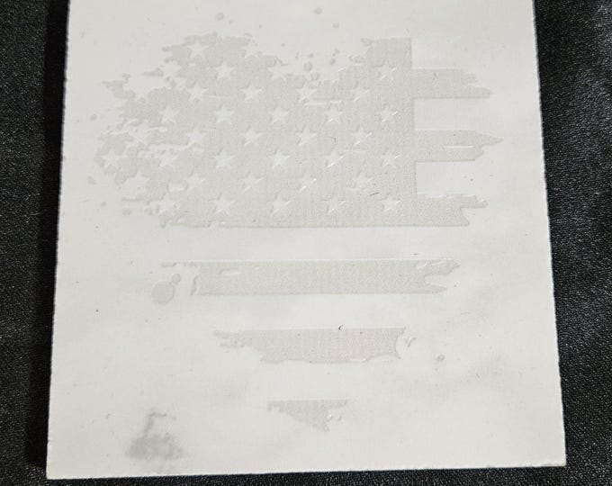 Tile Coaster Counter Furniture Protector Engraved Black and White