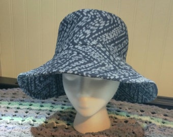 Northwest style rain hat, women's rain hat, quilted wide brim hat for those rainy days