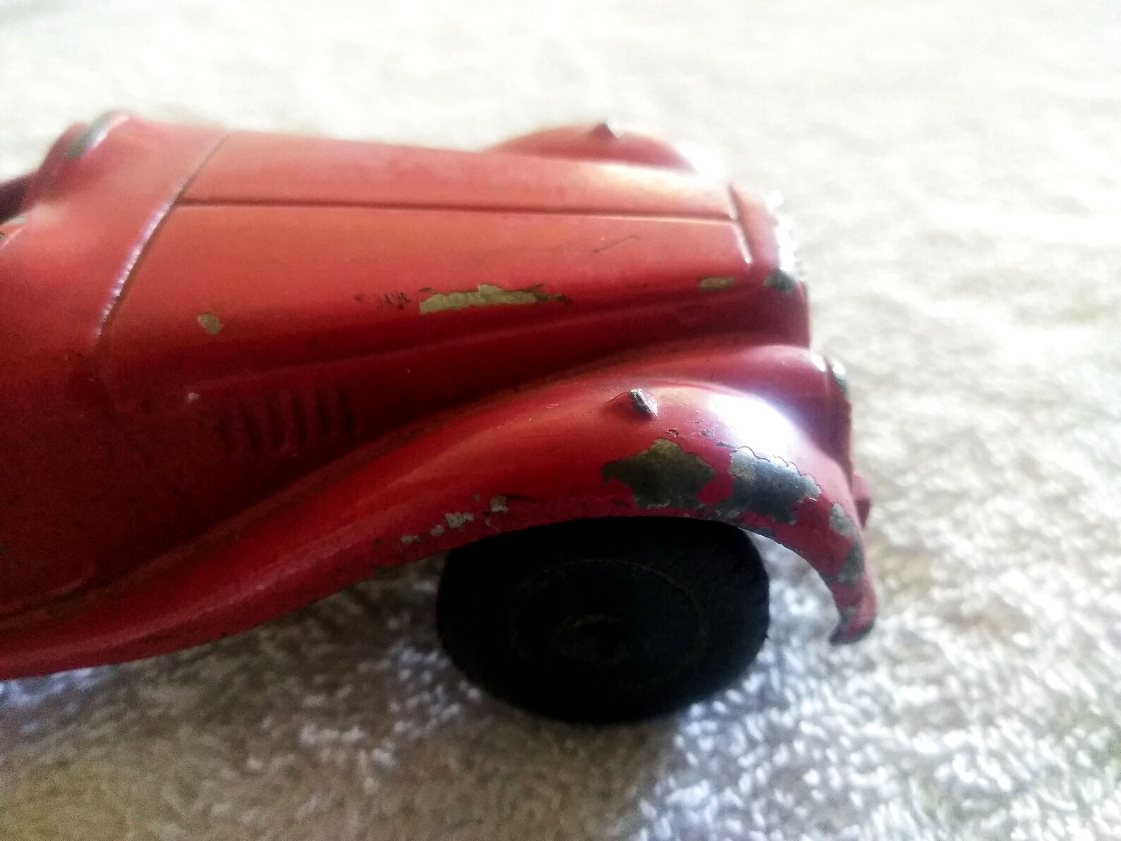 Vintage Diecast Metal Classic MG Red Convertible Car | Etsy