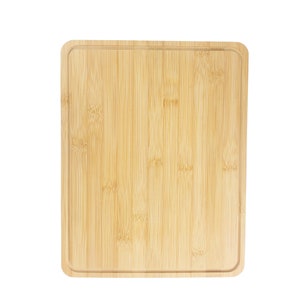 (Set of 6) 16x10 inch Bulk Plain Bamboo Cutting Cheese Board with Handle | for Customized, Personalized Engraving Purpose | Wholesale Premium Bamboo
