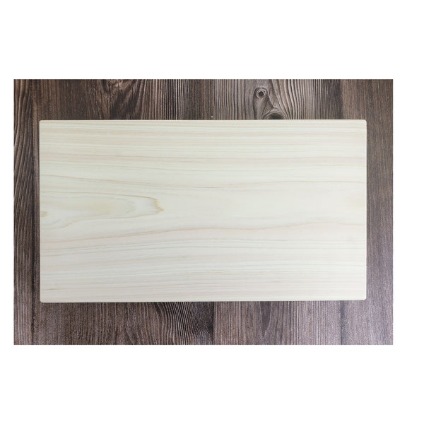 Hinoki Cypress Thick Cutting Board for Customized Laser Engraving and Wood Burning | Artisan Handmade One Solid Piece | Made in Korea