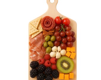 Handmade Hinoki Cypress Charcuterie Board: 1" Thick Solid Wood Serving Tray, Korean Craft