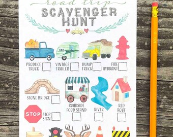 Kinder Aquarell Farbe für lange Autofahrten RV Camping Sommer Ferien Straße Wahrzeichen Spiel Blatt