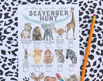 Printable Farm Scavenger Hunt for kids watercolor full color | Etsy